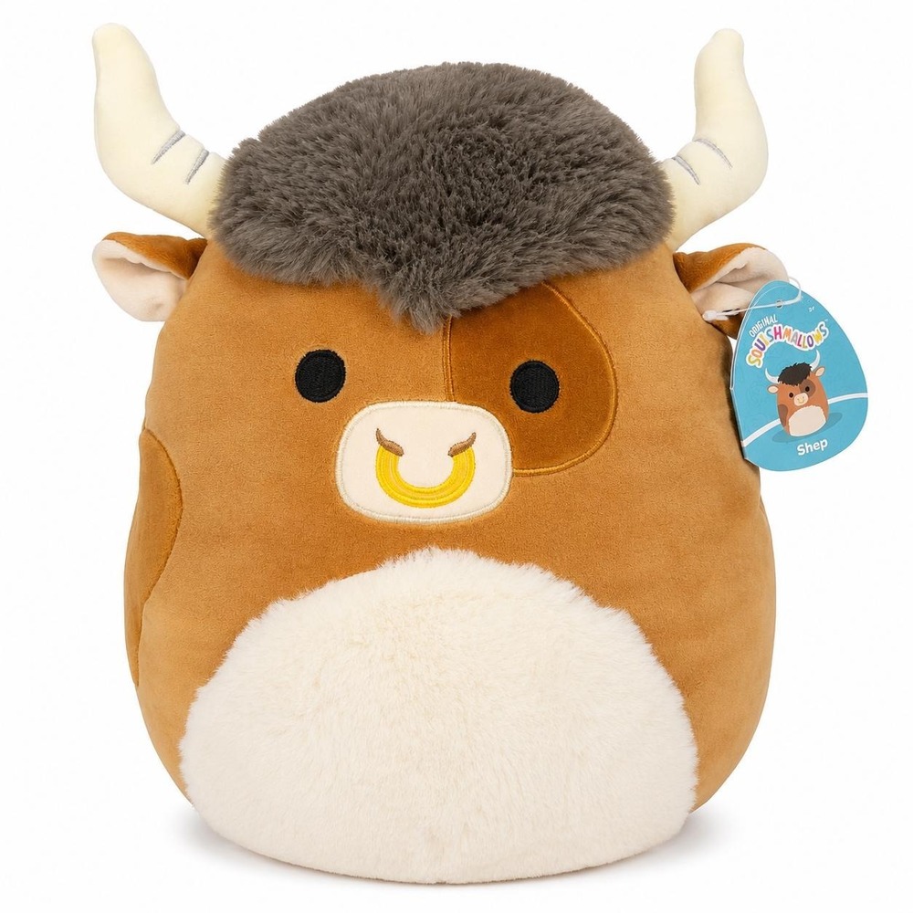 Squishmallows Shep Highland Cow 11" Plush NWT Original Hang Tag Kellytoy Soft To